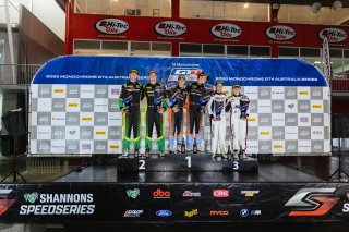 Silver Cup Podium, Queensland Raceway, Race 1 | © Race Project | Daniel Kalisz | GT4 Australia