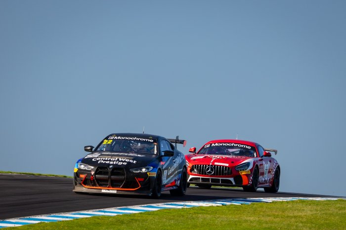 Cody Burcher and Tim Leahey take thrilling Monochrome GT4 Australia victory at Phillip Island